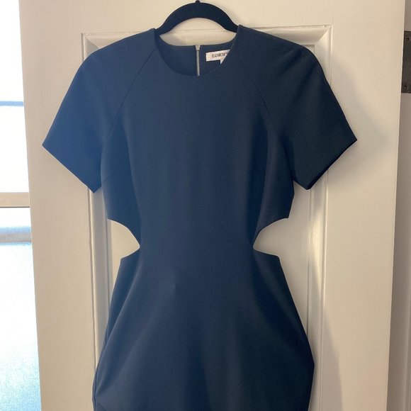 Elizabeth and James Cut Out Mini Dress in Navy (Size 6) - Picture 4 of 4